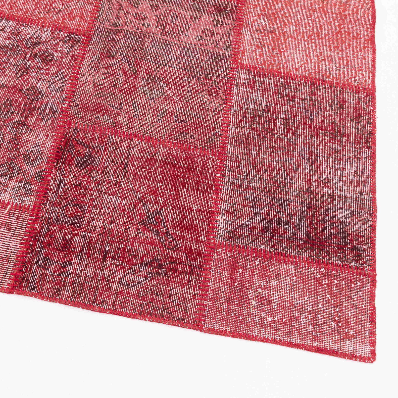 Authentic Handmade Patchwork Wool Carpet 98.4 x 137.8 Inch - 2