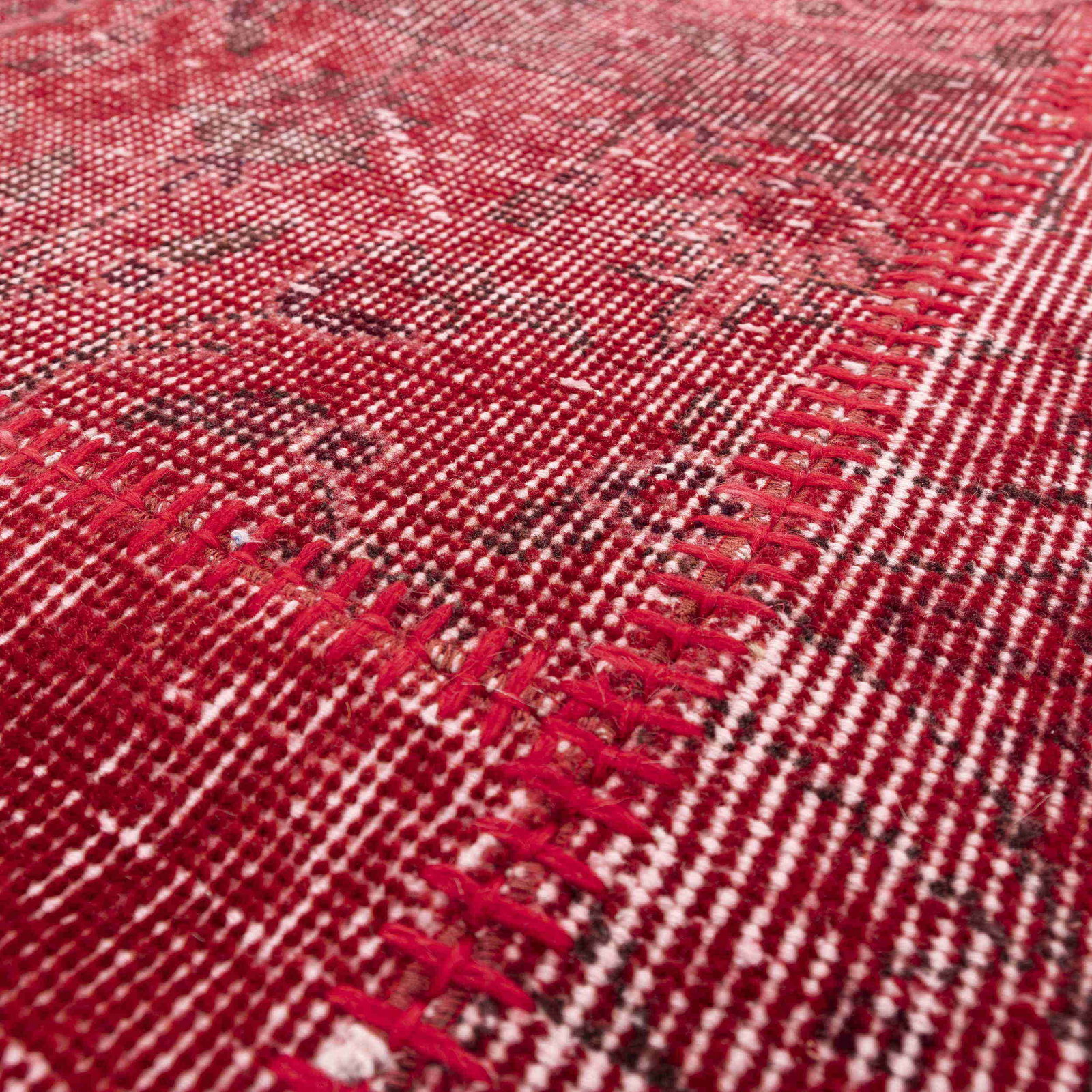 Authentic Handmade Patchwork Wool Carpet 98.4 x 137.8 Inch - 4