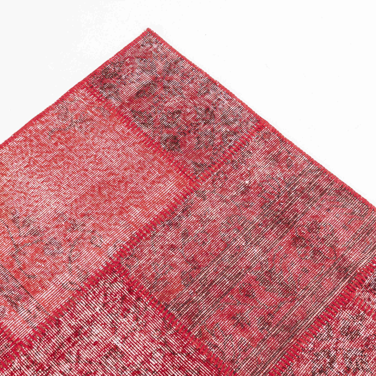 Authentic Handmade Patchwork Wool Carpet 98.4 x 137.8 Inch - 5