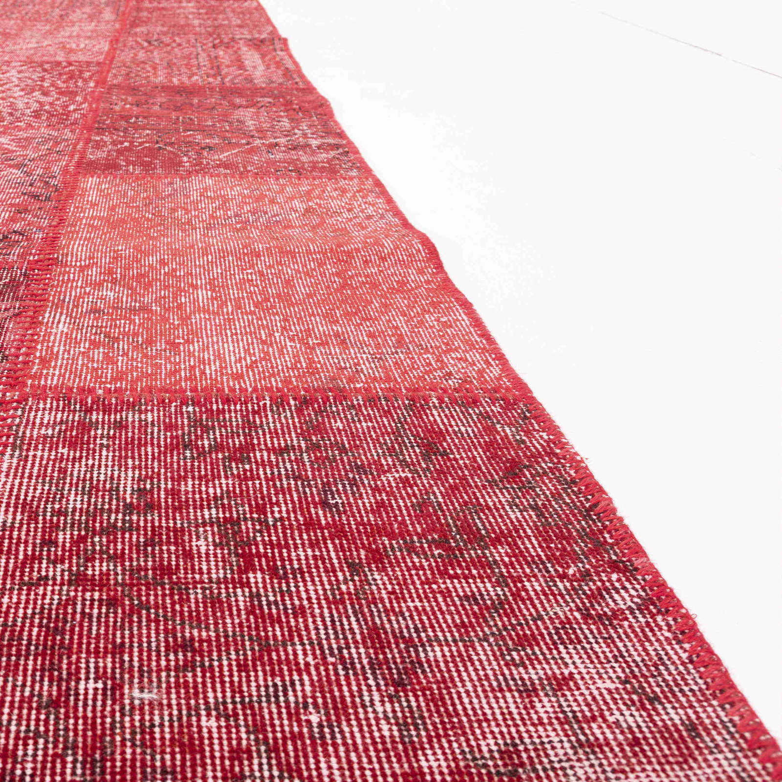 Authentic Handmade Patchwork Wool Carpet 98.4 x 137.8 Inch - 6