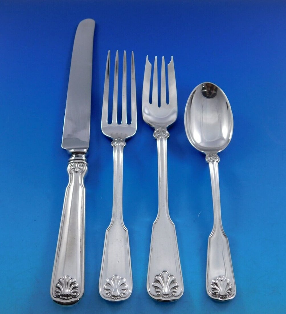 Tiffany & Co Shell & Thread Sterling Silver 4-Pc Place Setting (1 of 4)