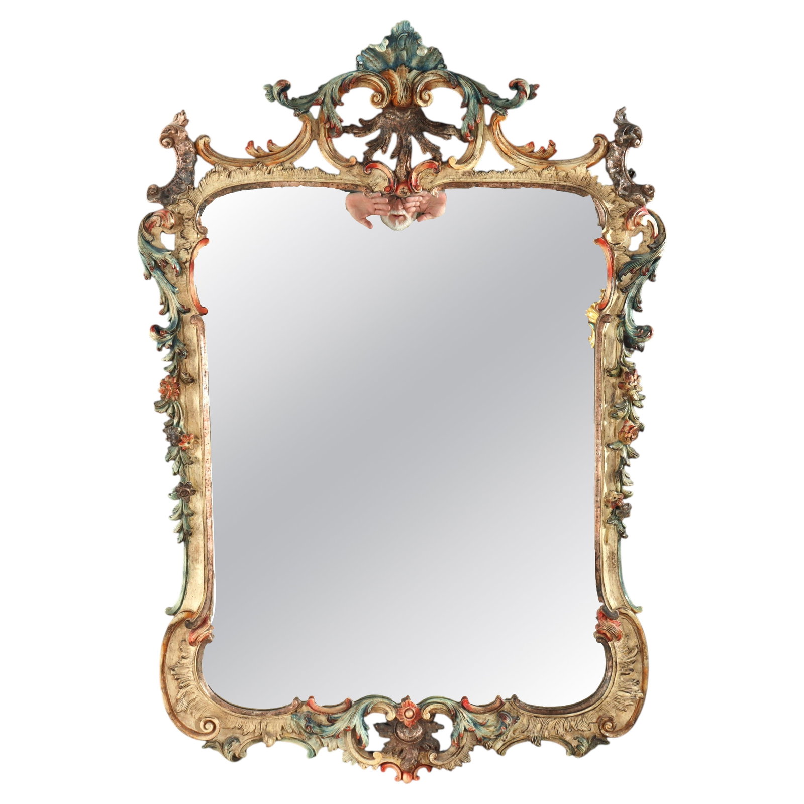 Signed Niccolini Italian Louis XIV Style Wall Mirror 54 Inch: Signed Niccolini Italian Louis XIV Style Wall Mirror 54 Inch This impressive Italian mirror is crafted in the Louis XIV style and dates to the 20th century. Signed by Niccolini, the mirror features a 