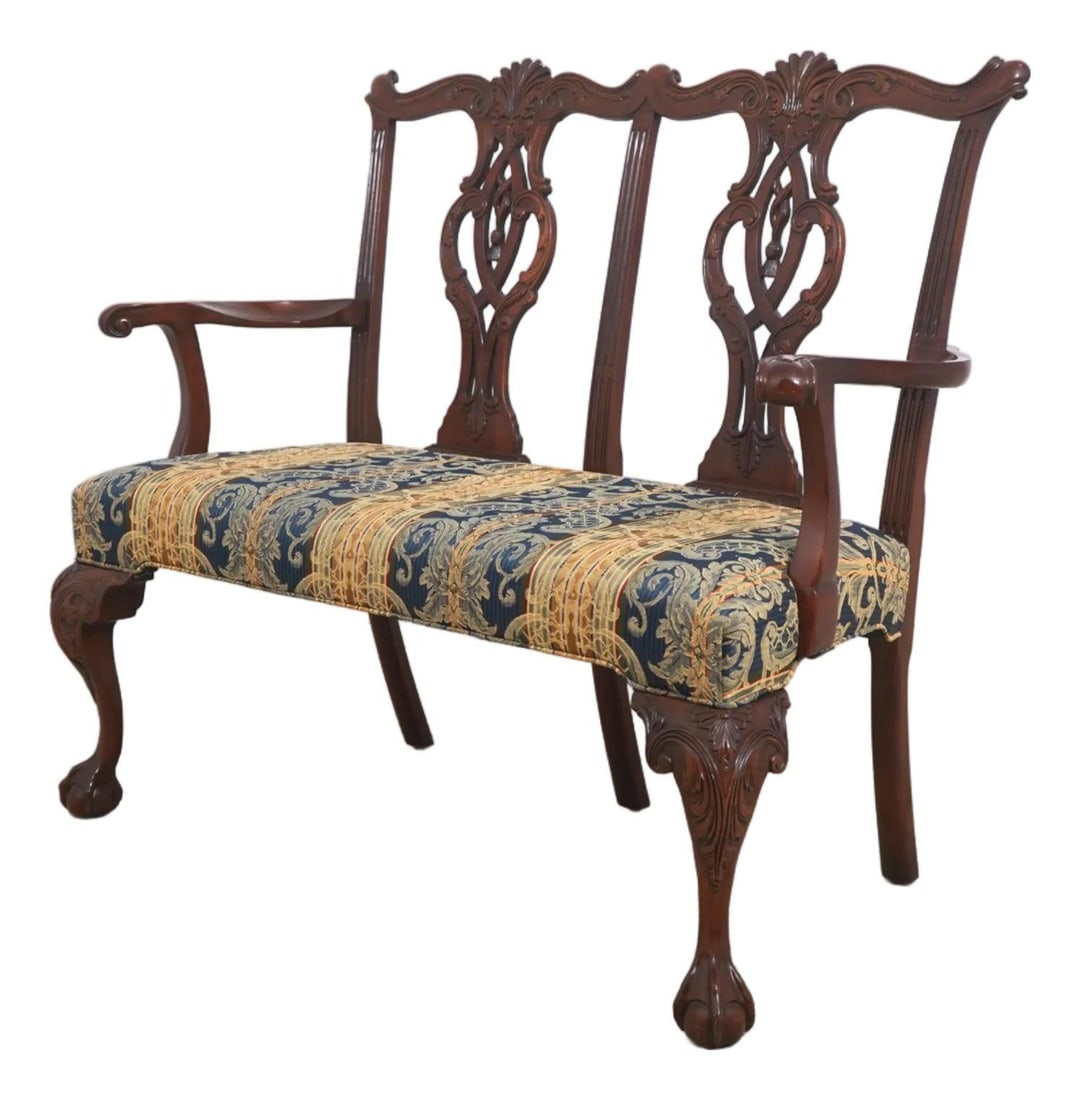 Mahogany Mt Vernon Chippendale Settee by Hickory Chair (1 of 10)