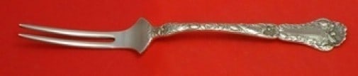 Gorham Poppy Sterling Silver Custom Spinach Fork: Gorham Poppy Sterling Silver Custom Spinach Fork This exquisite spinach fork is crafted from high-quality sterling silver, featuring the elegant Poppy pattern by Gorham. Custom made and in excellent c