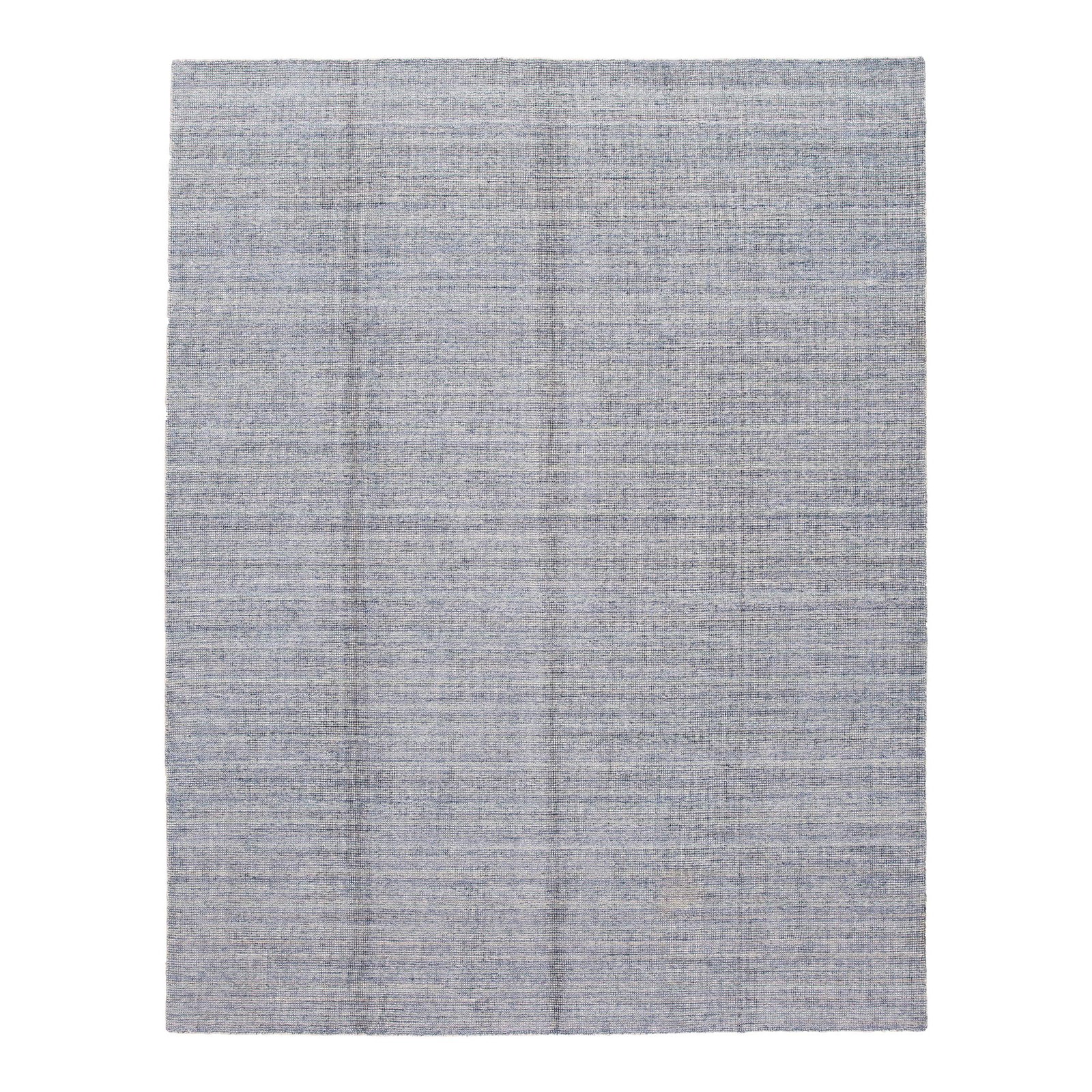 Gray Modern Handmade Rug Bamboo Silk Wool 9 x 12: Gray Modern Handmade Rug Bamboo Silk Wool 9 x 12 Elevate your space with this stunning modern handmade rug, expertly crafted in India from bamboo, silk, and wool. Featuring a chic light blue and ivory