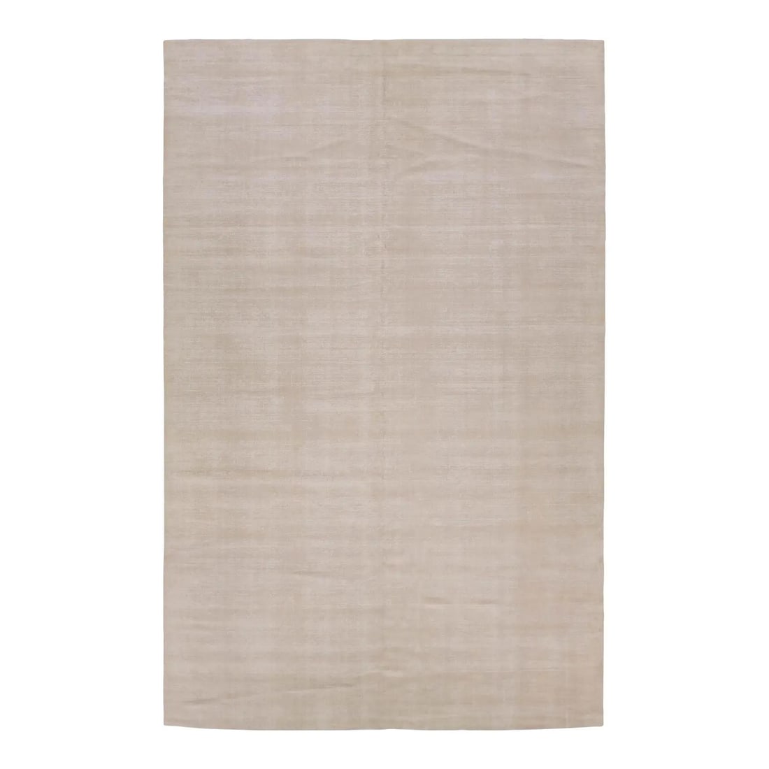 Beige Wool Hand-Loomed 11'6 x 18 Area Rug: Beige Wool Hand-Loomed 11'6 x 18 Area Rug This modern oversized area rug offers a refined, minimalist look with its solid beige color and subtle tonal variations. Hand-loomed from 100% premium wool, i