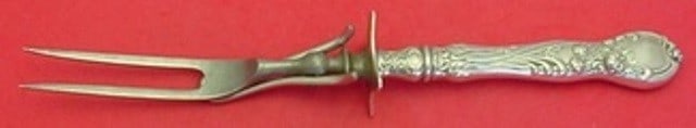 Reed & Barton La Parisienne Sterling Silver Carving Fork 11 3/4 Inch: Reed & Barton La Parisienne Sterling Silver Carving Fork 11 3/4 Inch This exquisite roast carving fork is part of the La Parisienne pattern by Reed & Barton, crafted from high-quality sterling silver.
