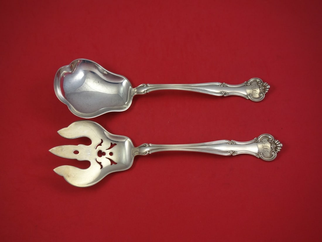 2 Piece Sterling Silver Salad Servers Gorham Cromwell 10 1/2 (1 of 1)