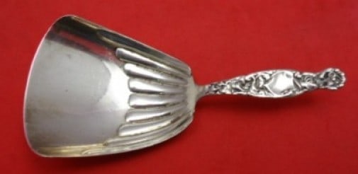 Whiting Heraldic Sterling Silver Almond Scoop 4 1/4 Inch (1 of 1)