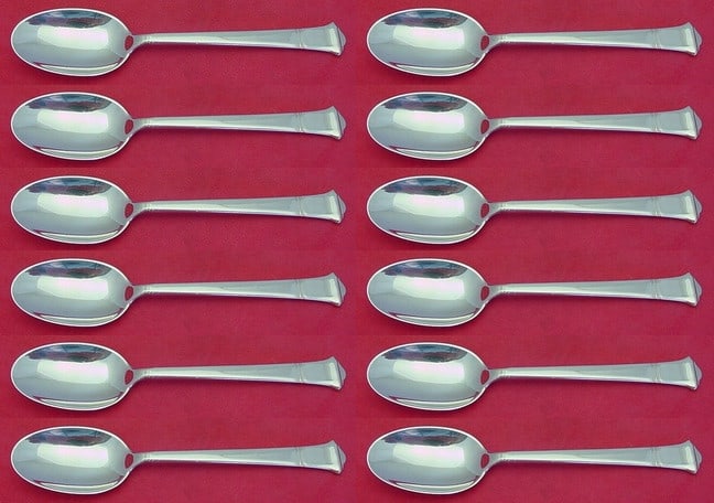 Tiffany & Co. Windham Sterling Silver Teaspoon Set 12 Pieces 6 Inch: Tiffany & Co. Windham Sterling Silver Teaspoon Set 12 Pieces 6 Inch Add elegance to your dining experience with this exquisite 12-piece set of Windham teaspoons by Tiffany & Co. Each spoon measures 6 