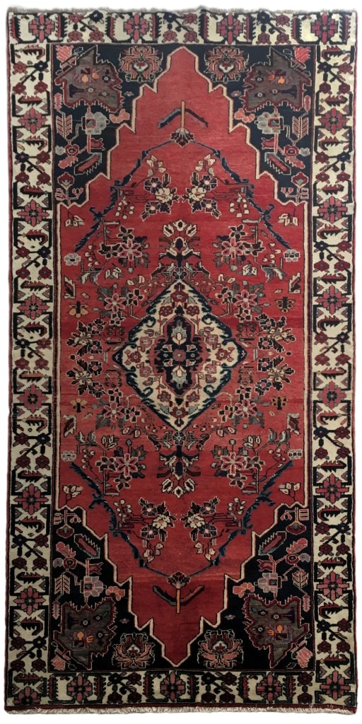 Handcrafted 5.7 x 10.4 Persian Hamadan Area Rug in Vibrant Colors: Handcrafted 5.7 x 10.4 Persian Hamadan Area Rug in Vibrant Colors Free continental US Shipping This exquisite 5.7 x 10.4 Persian Hamadan rug showcases the exceptional craftsmanship of skilled Persian 