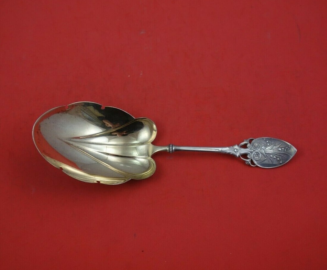 Gorham Lily aka 88 Sterling Silver Serving Spoon Notched Bowl 8 1/4": Gorham Lily aka 88 Sterling Silver Serving Spoon Notched Bowl 8 1/4" This exquisite serving spoon is part of the 'Lily aka 88' pattern by Gorham, crafted from high-quality sterling silver. Measuring 8