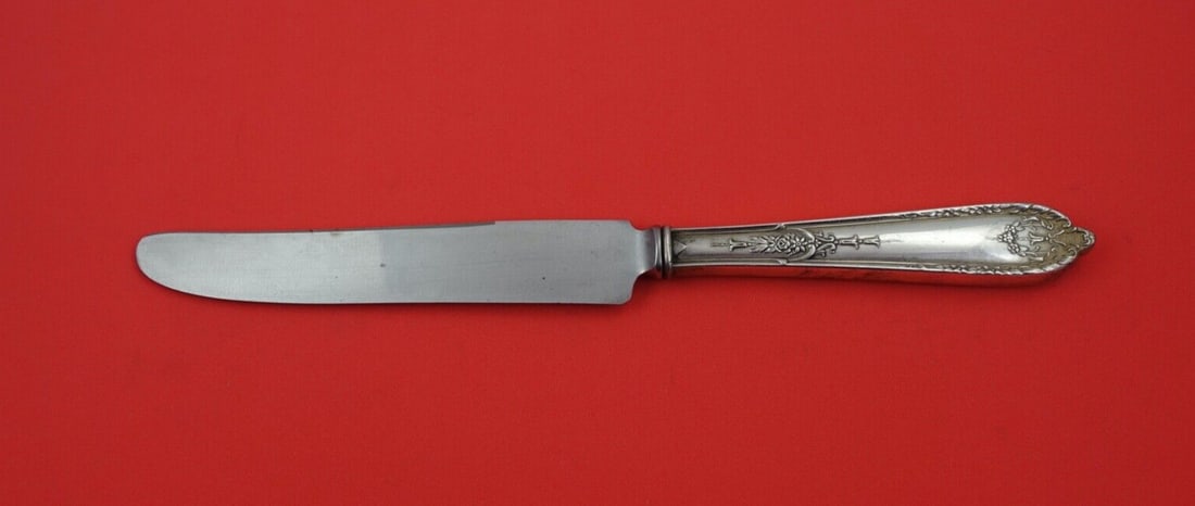 Alvin Della Robbia Sterling Silver Dinner Knife 9 3/4 Inch Double Notch (1 of 2)