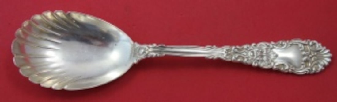 Dominick & Haff Renaissance Sterling Silver Preserve Spoon Fluted 7.25": Dominick & Haff Renaissance Sterling Silver Preserve Spoon Fluted 7.25" This exquisite serving spoon is crafted from sterling silver and features the elegant Renaissance pattern by Dominick & Haff. Me