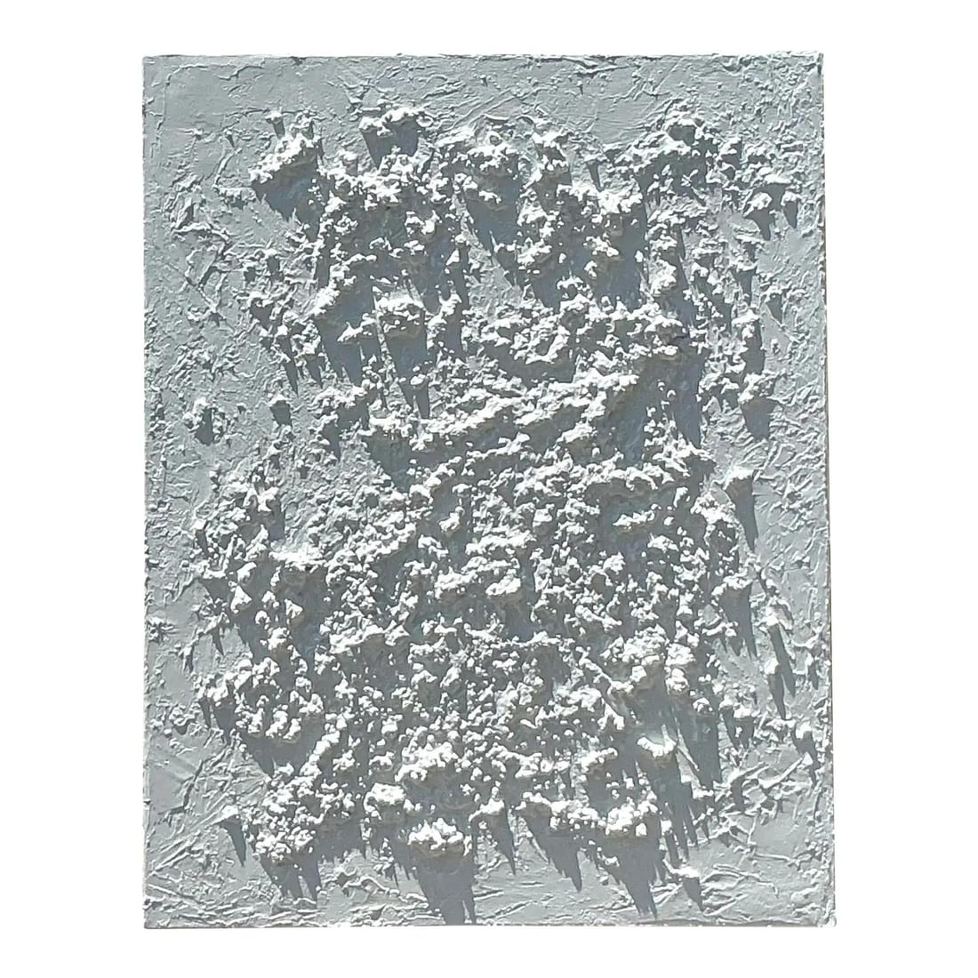 Original Vintage Boho Abstract Mixed Media Canvas Art 22x28 Off-White (1 of 6)