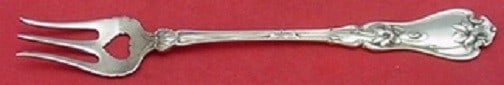 Whiting Violet Sterling Silver Cocktail Fork Leaf Design 5 3/4 Inch: Whiting Violet Sterling Silver Cocktail Fork Leaf Design 5 3/4 Inch This exquisite sterling silver cocktail fork from the Violet pattern by Whiting features a delicate pierced design with a leaf motif