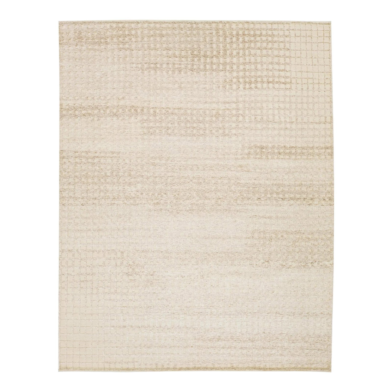 Modern Moroccan Wool Rug 9'2 x 11'9 Ivory Geometric Pattern: Modern Moroccan Wool Rug 9'2 x 11'9 Ivory Geometric Pattern Elevate your space with this exquisite hand-knotted wool rug that showcases a luxurious ivory field adorned with a bold, neutral geometric p