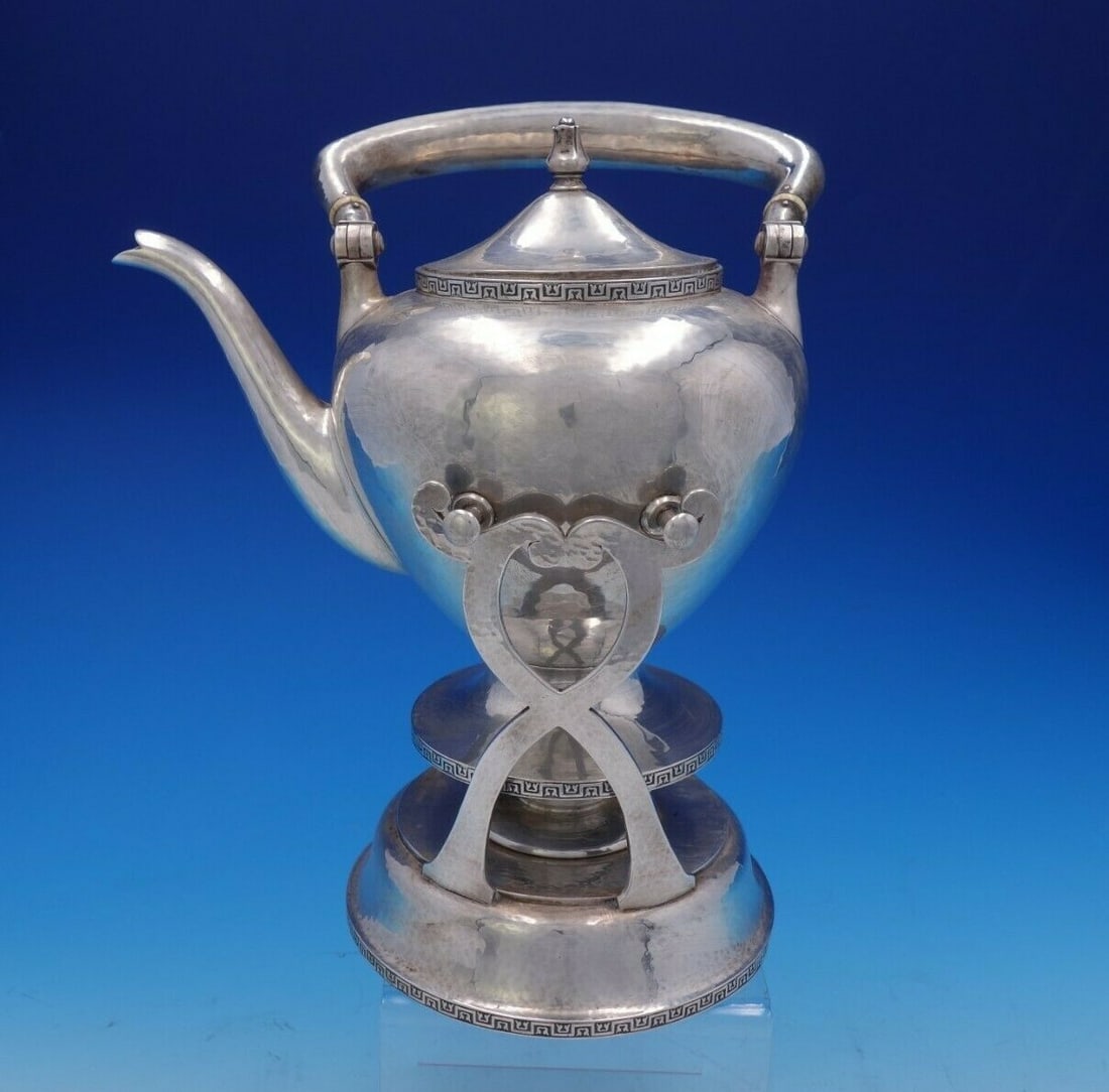 Lebkuecher & Co Sterling Silver Arts and Crafts Kettle on Stand (1 of 5)