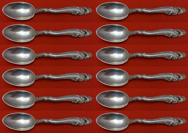 Gorham Decor Sterling Silver Teaspoon Set 12 Pieces 6 Inch: Gorham Decor Sterling Silver Teaspoon Set 12 Pieces 6 Inch This exquisite 12-piece set of teaspoons from Gorham features a classic Decor pattern, crafted from high-quality sterling silver. Each teaspo