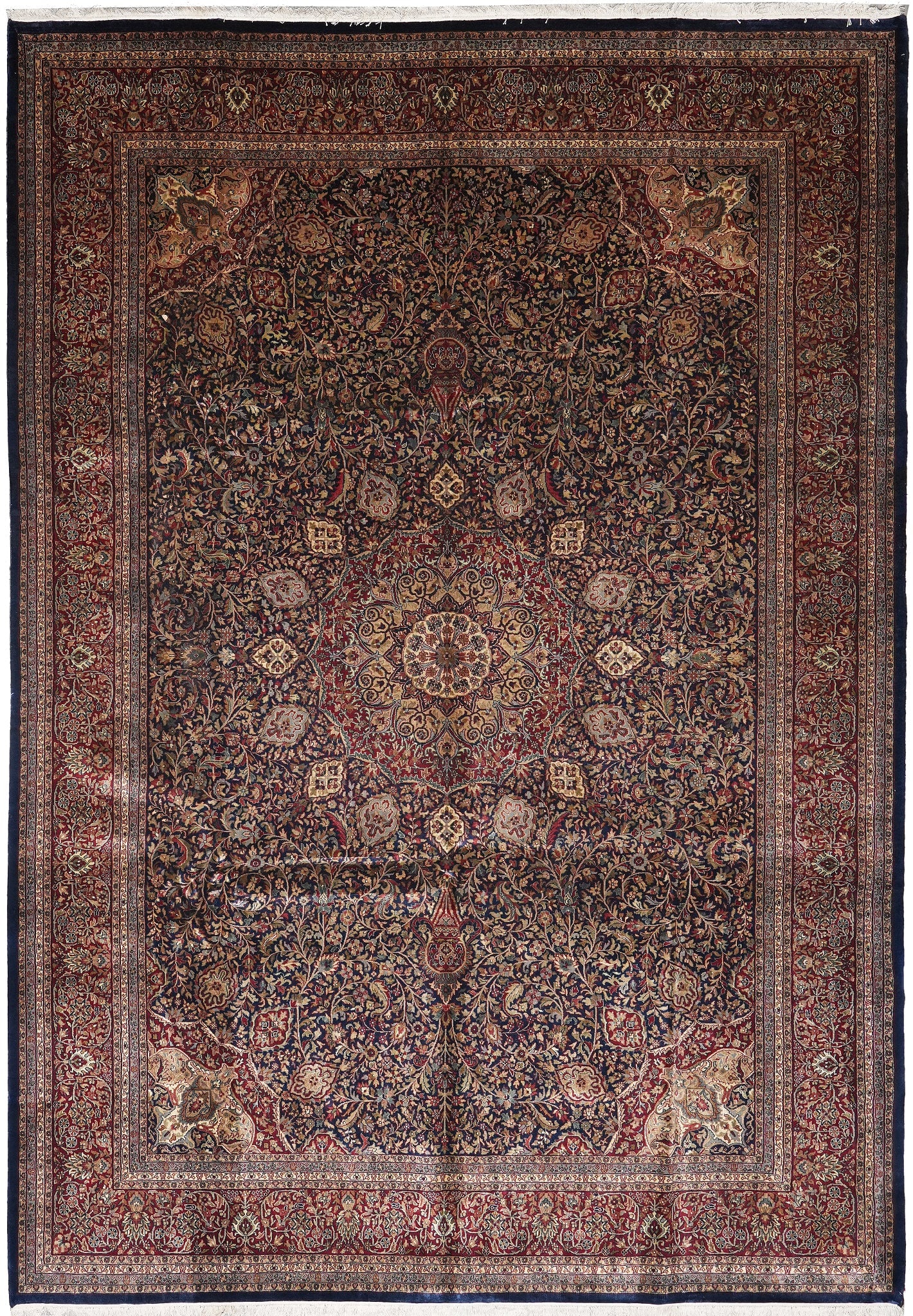 10 x 14 Fine Handmade Sheik Safi Black Wool Rug: 10 x 14 Fine Handmade Sheik Safi Black Wool Rug Free continental US Shipping This 10 x 14 fine handmade Sheik Safi black rug is hand-knotted from premium wool and features a dense, soft wool pile. It 