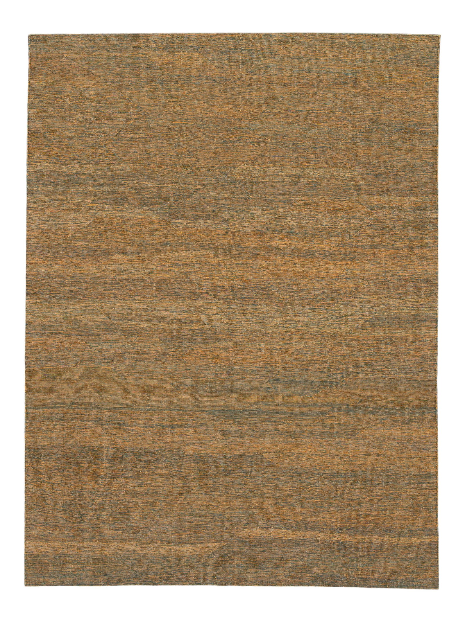 Modern Hand-Knotted Kilim Wool Rug Tan Blue Orange 7'2 x 9'8: Modern Hand-Knotted Kilim Wool Rug Tan Blue Orange 7'2 x 9'8 Add a touch of elegance to your space with this beautiful hand-knotted modern Kilim wool rug. Featuring a warm tan field adorned with blue 