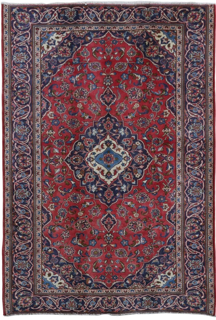Handcrafted Red Persian Ardakan Rug 6'7 x 9'8 Luxury Design: Handcrafted Red Persian Ardakan Rug 6'7 x 9'8 Luxury Design Free continental US Shipping Elevate your space with this exquisite handcrafted Red Persian Ardakan Rug, measuring 6' 7" x 9' 8". Skillfully