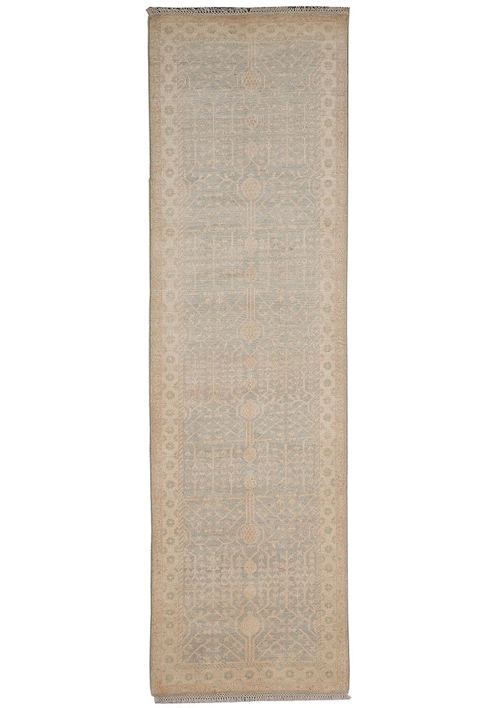 2.10 x 9.7 Feet Runner Natural Wool Chobi Peshawar Oushak Green: 2.10 x 9.7 Feet Runner Natural Wool Chobi Peshawar Oushak Green Free continental US Shipping This hand-knotted runner rug is made from natural wool and presented as a Chobi Peshawar Chotan Oushak styl