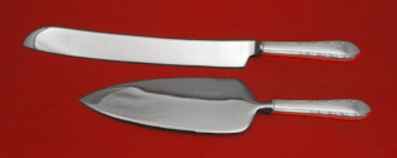 Sterling Silver Moonglow Wedding Cake Knife and Server Set by International (1 of 2)