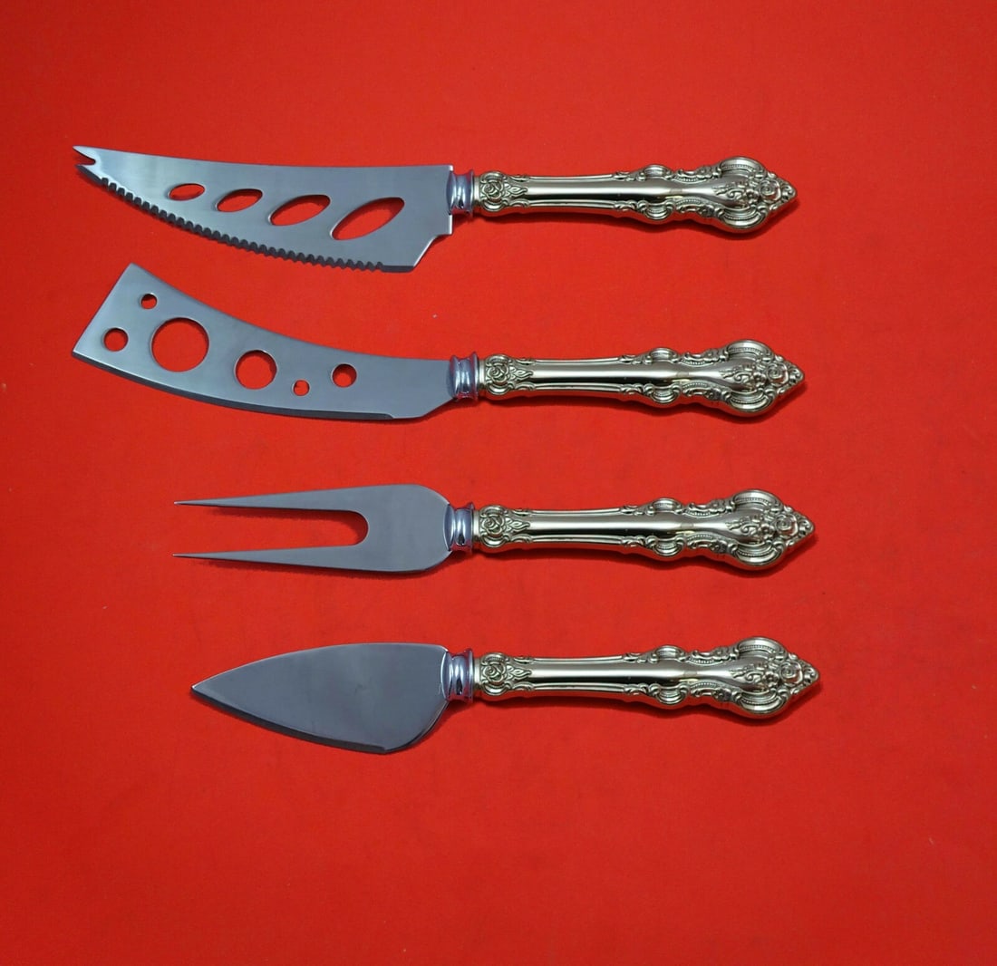 Towle El Grandee Sterling Silver 4-Piece Charcuterie Hostess Set: Towle El Grandee Sterling Silver 4-Piece Charcuterie Hostess Set Enhance your entertaining experience with this exquisite El Grandee Charcuterie Set by Towle. Crafted from sterling silver with stainle