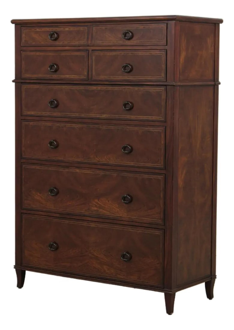 Theodore Alexander Mahogany High Chest with 7 Drawers (1 of 10)