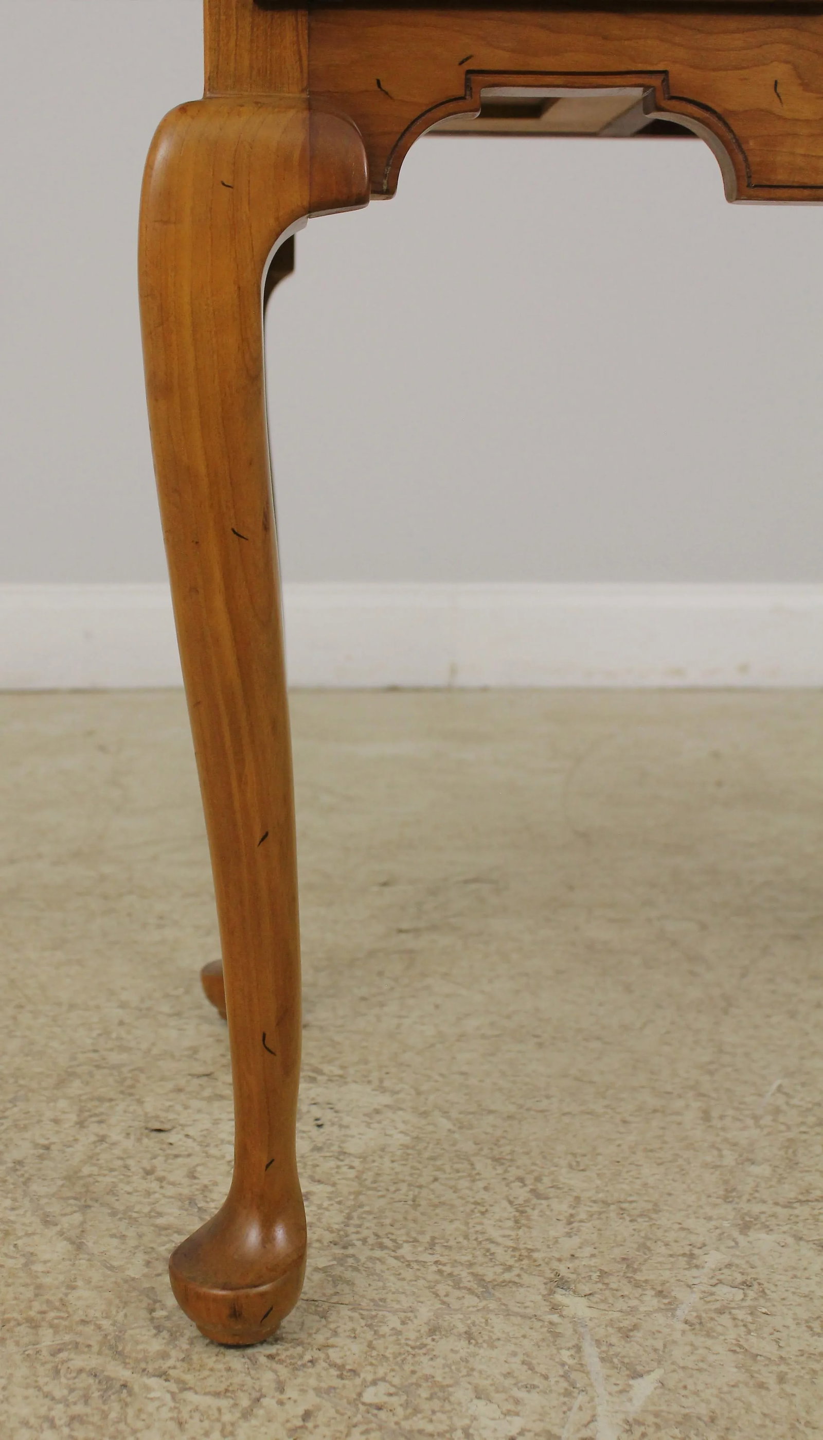 Stickley Queen Anne Cherry Lowboy Table Solid Brass Hardware - 7