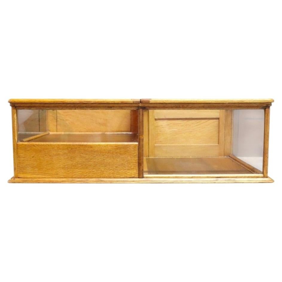 Oak countertop display case with cash drawer by Waddell Wooden Ware Works (1 of 16)