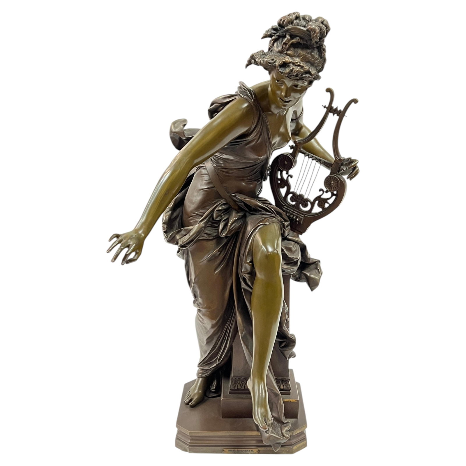 Patinated Bronze Bust Melodie by Carrier-Belleuse (1 of 13)
