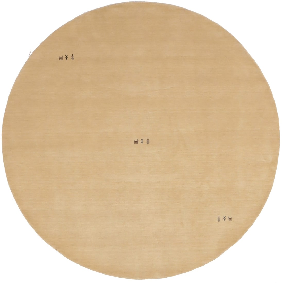 Handmade Cream Gabbeh Round Wool Rug Modern Tribal Design 7'11: Handmade Cream Gabbeh Round Wool Rug Modern Tribal Design 7'11 Enhance your living space with this exquisite Cream Gabbeh Modern Round Rug. This plush carpet features a contemporary tribal style, perf