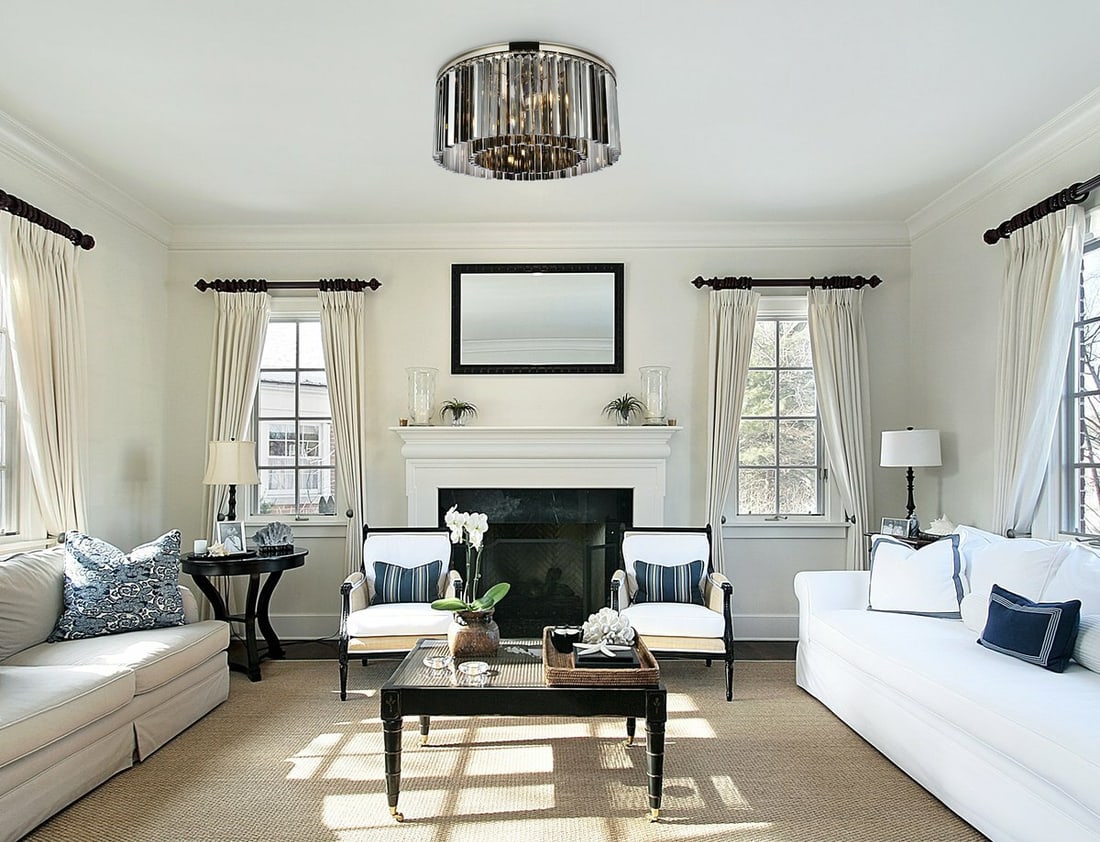 Sydney 8 Light Crystal Flush Mount in Polished Nickel 31.5 in (1 of 8)