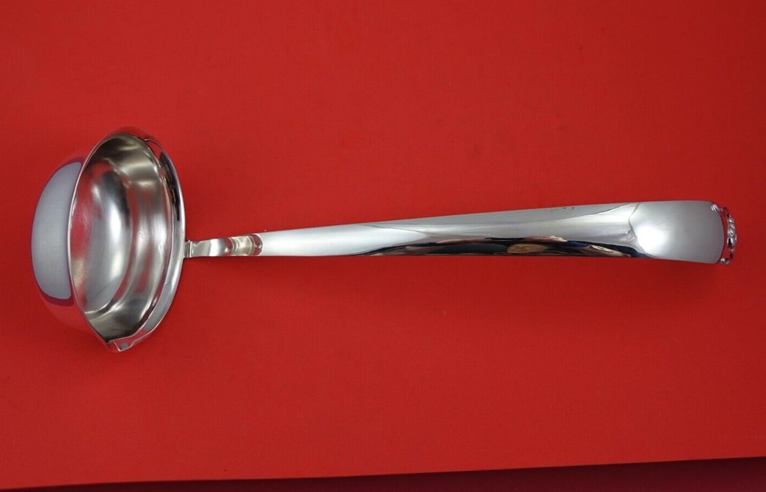 Ferner Handmade German Sterling Punch Ladle 13 Inch Grapes Design (1 of 2)