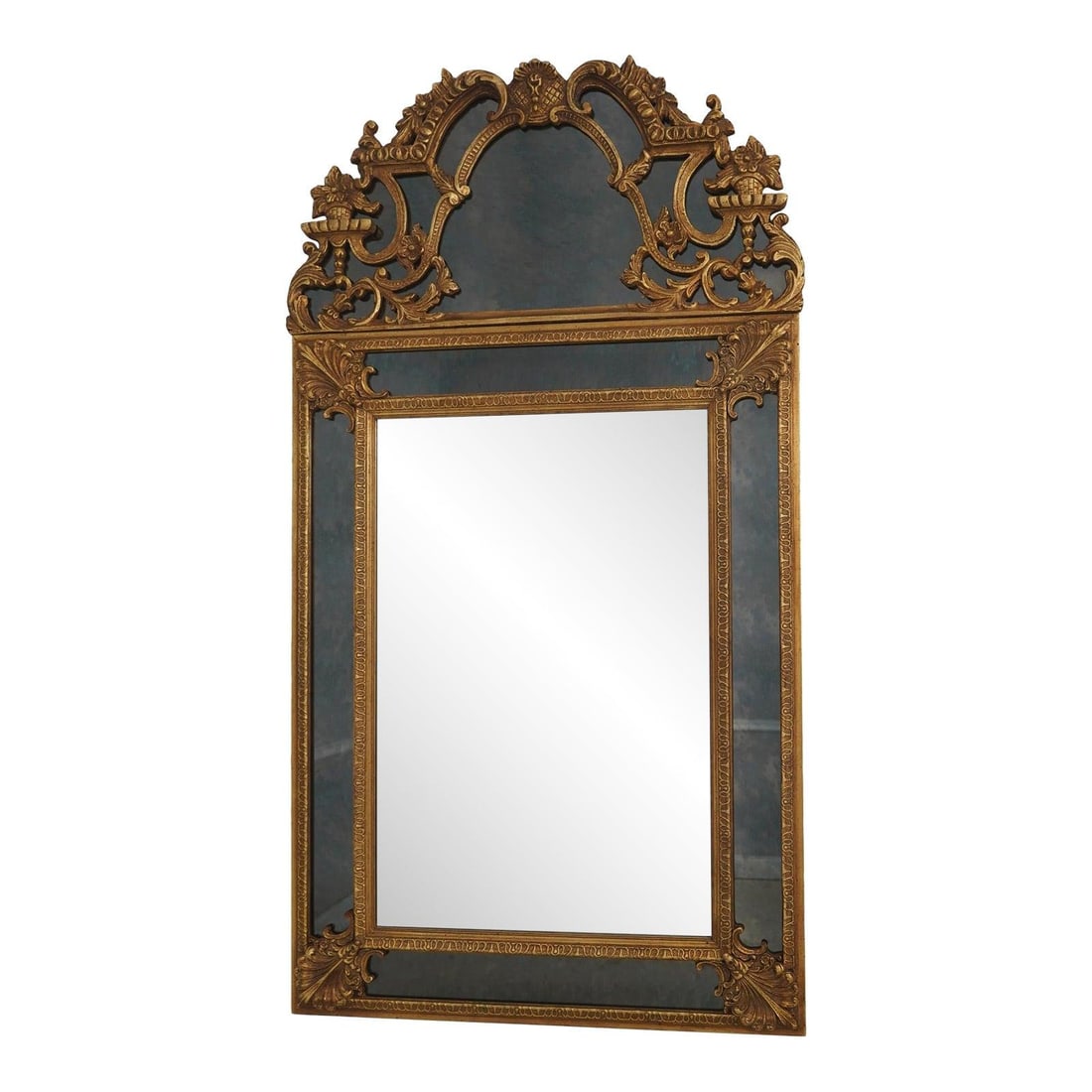 Baroque Style Gold Wall Mirror with Beveled Glass by Friedman Brothers (1 of 10)