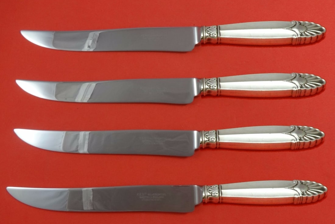 International Empress Sterling Silver Steak Knife Set 4pc Texas Sized (1 of 1)