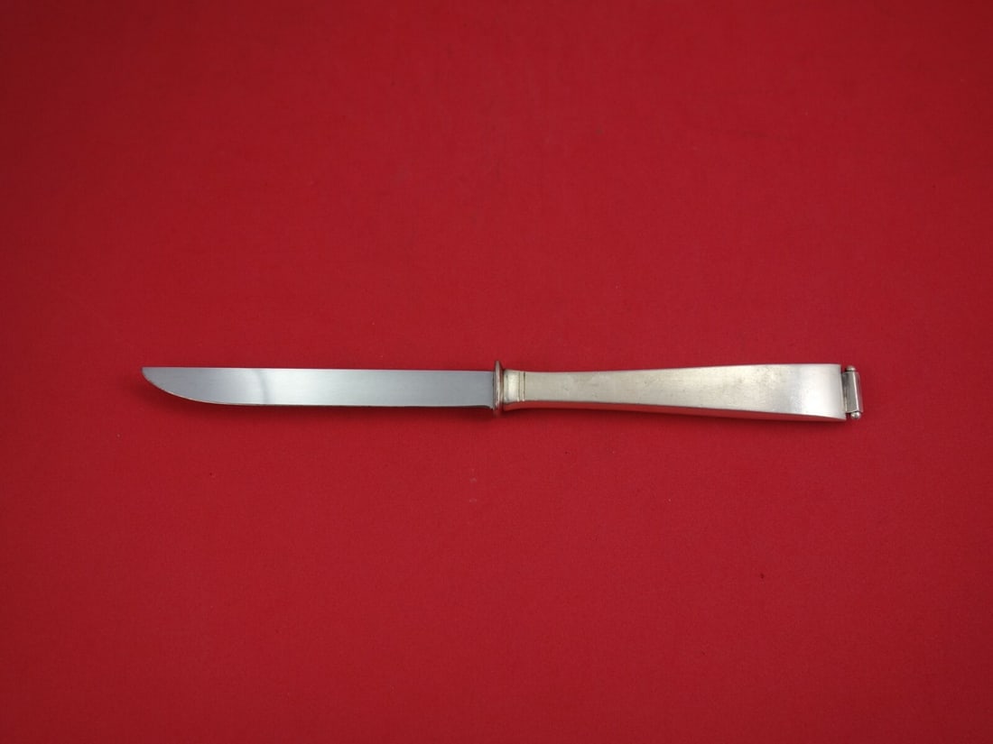 Gorham Perspective Sterling Silver Steak Knife 9 inch with Guard: Gorham Perspective Sterling Silver Steak Knife 9 inch with Guard This exquisite steak knife from the renowned Gorham brand features a stunning hollow handle crafted from sterling silver, paired with a