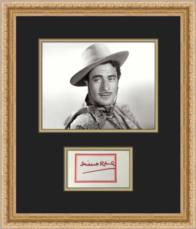 Framed Gilbert Roland Original Cut Signature Display with Photo (1 of 3)