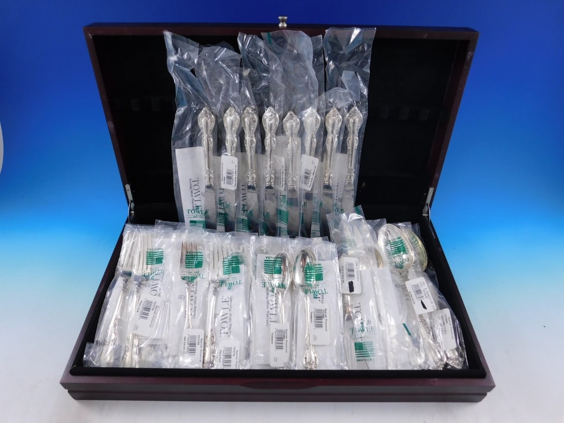 Towle Spanish Provincial Sterling Flatware 37 Piece Service with Chest (1 of 9)