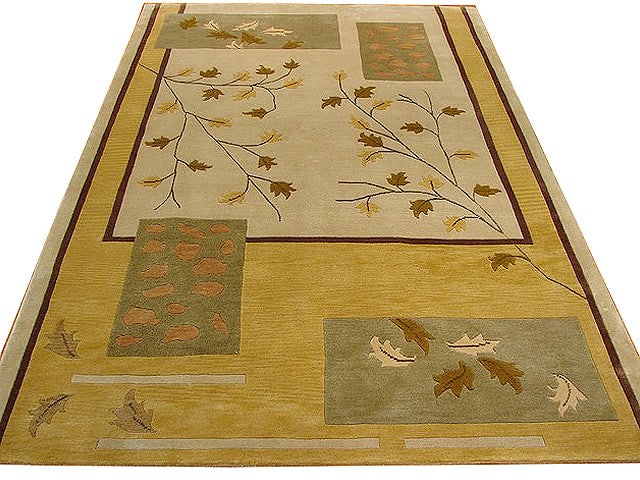 Tibbet Handmade Wool Rug 62 x 94 Inch Hand-Knotted Traditional from Tibet: Tibbet Handmade Wool Rug 62 x 94 Inch Hand-Knotted Traditional from Tibet Free continental US Shipping Introducing the exquisite 5.2 x 7.10 Tibbet Handmade Rug, a true testament to artisan craftsmansh