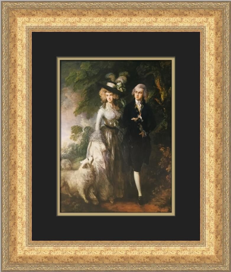 Thomas Gainsborough The Morning Walk Custom Framed Print 1978: Thomas Gainsborough The Morning Walk Custom Framed Print 1978 This custom framed print features 'The Morning Walk' by the renowned artist Thomas Gainsborough. Created in 1978, this medium-sized piece 