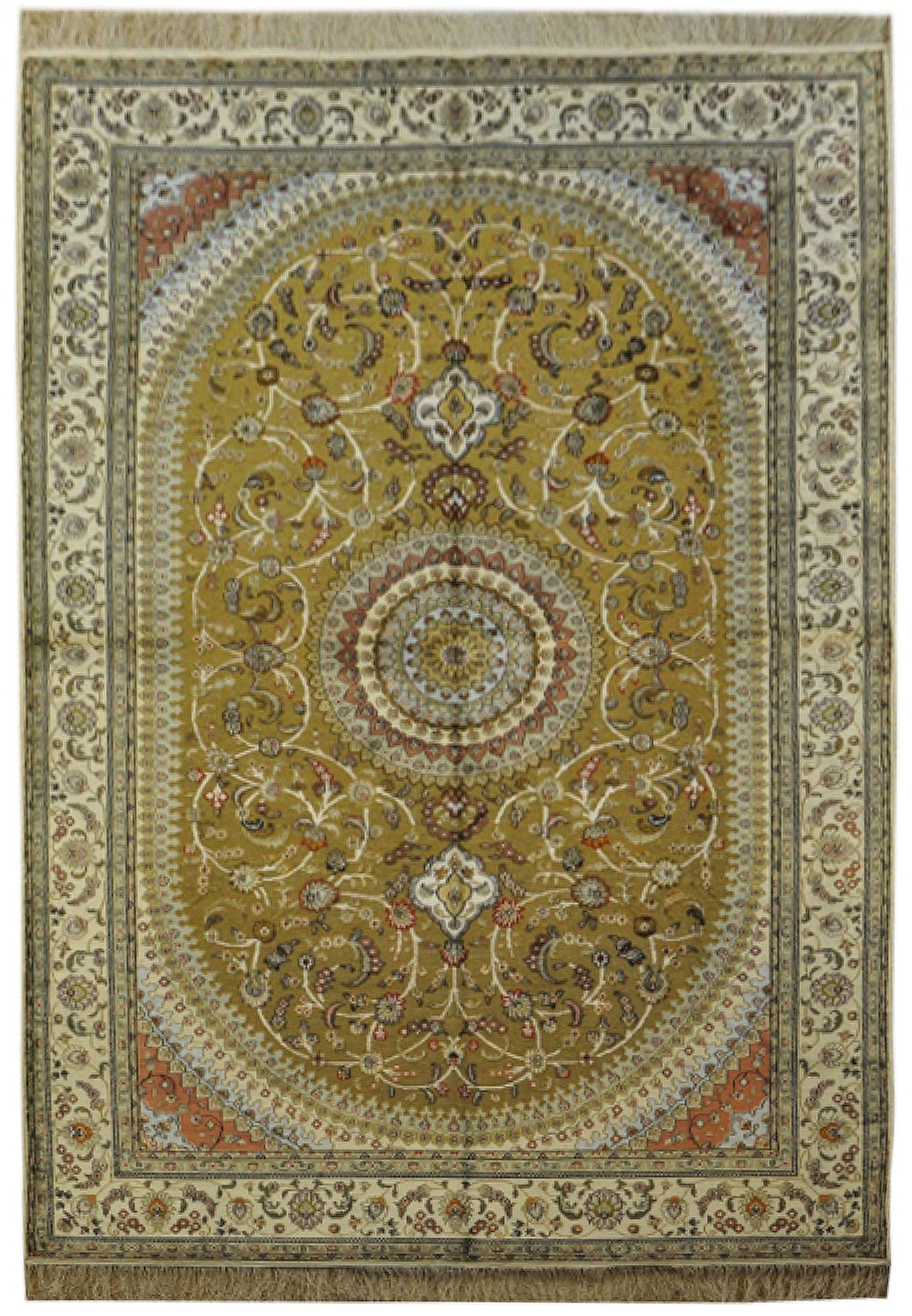 6 x 9 Traditional Persian Wool Hand Knotted Transitional Rug: 6 x 9 Traditional Persian Wool Hand Knotted Transitional Rug Free continental US Shipping This hand-knotted rug measures 6 x 9 feet and features a transitional design that blends traditional Persian m