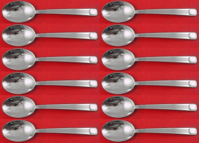 Tiffany & Co Century Sterling Silver Teaspoon Set of 12 6 Inch: Tiffany & Co Century Sterling Silver Teaspoon Set of 12 6 Inch This exquisite set of 12 teaspoons from Tiffany & Co. features the elegant Century pattern, crafted from high-quality sterling silver. Ea