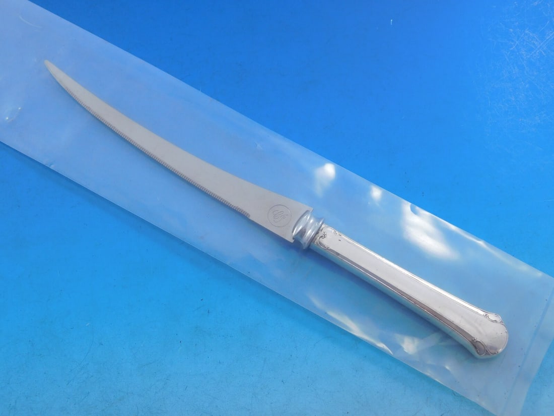 Towle Chippendale Sterling Silver Tomato Knife Custom Made 7.5": Towle Chippendale Sterling Silver Tomato Knife Custom Made 7.5" Experience the elegance of dining with this Chippendale pattern tomato knife by Towle. Crafted from sterling silver, this custom-made kn