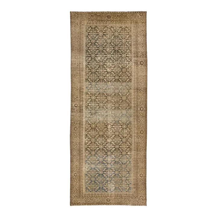 Antique Persian Malayer Wool Rug 6'2 x 15'6 Classical Floral Design: Antique Persian Malayer Wool Rug 6'2 x 15'6 Classical Floral Design This exquisite antique Persian Malayer rug showcases exceptional craftsmanship with its hand-knotted wool construction. The intricat
