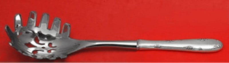 Towle Madeira Sterling Silver Custom 11 Inch Pasta Server: Towle Madeira Sterling Silver Custom 11 Inch Pasta Server Presenting the exquisite Madeira Pasta Server by Towle, crafted from high-quality sterling silver with a hollow handle and stainless steel imp