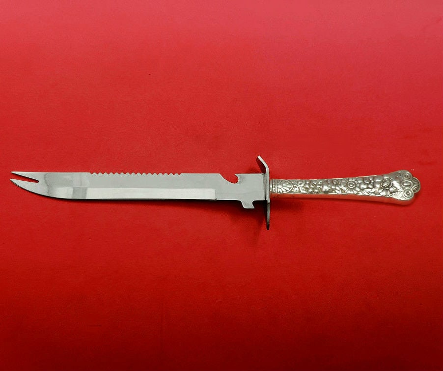 Gorham Cluny Sterling Silver Ham Slice Knife Custom 11 1/2": Gorham Cluny Sterling Silver Ham Slice Knife Custom 11 1/2" Experience the elegance of the Cluny by Gorham Sterling Silver Ham Slice Knife, featuring a stunning hollow handle and a durable stainless s