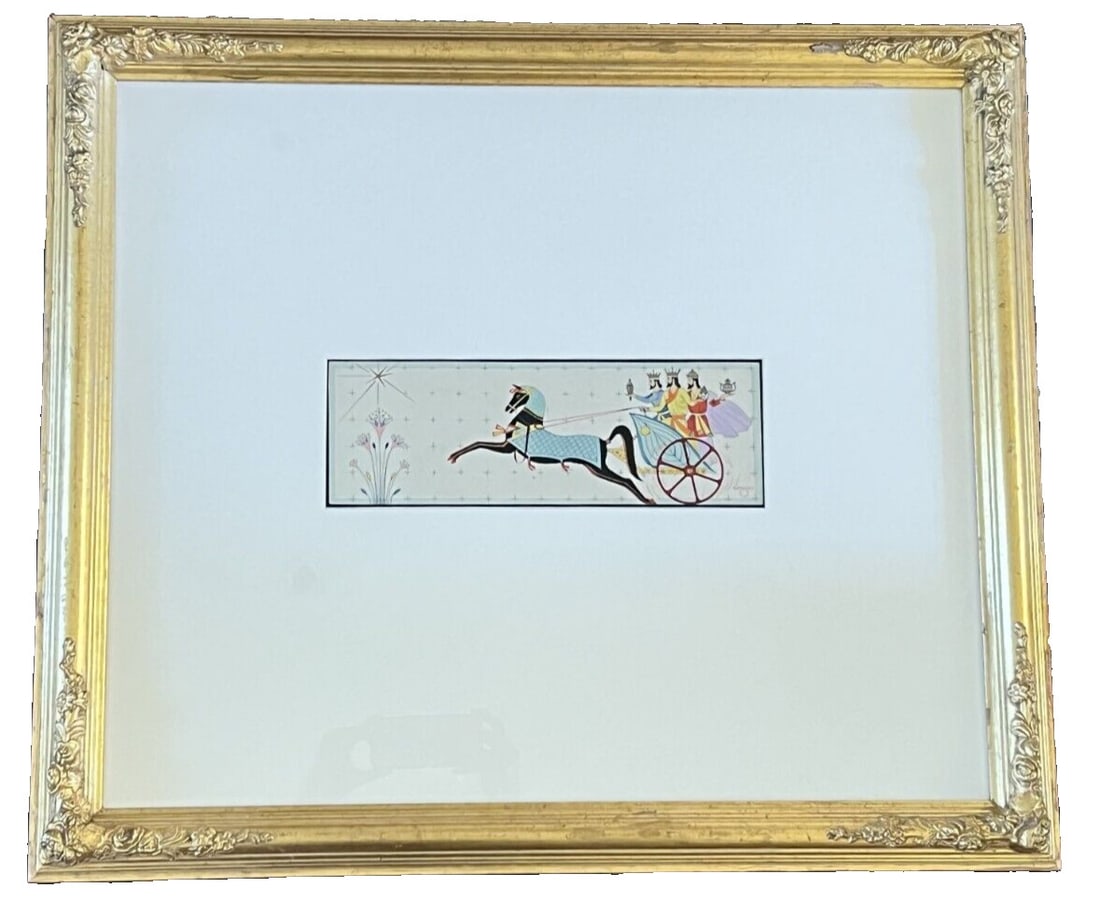 Alberto Vargas Christmas Blessings Mixed Media Painting Signed Framed (1 of 7)